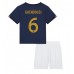 Cheap France Matteo Guendouzi #6 Home Football Kit Children World Cup 2022 Short Sleeve (+ pants)